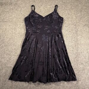 City Vibe Dress Womens‎ 13 Blue Velvet Burnout Babydoll Whimsy Goth Dark Fairy